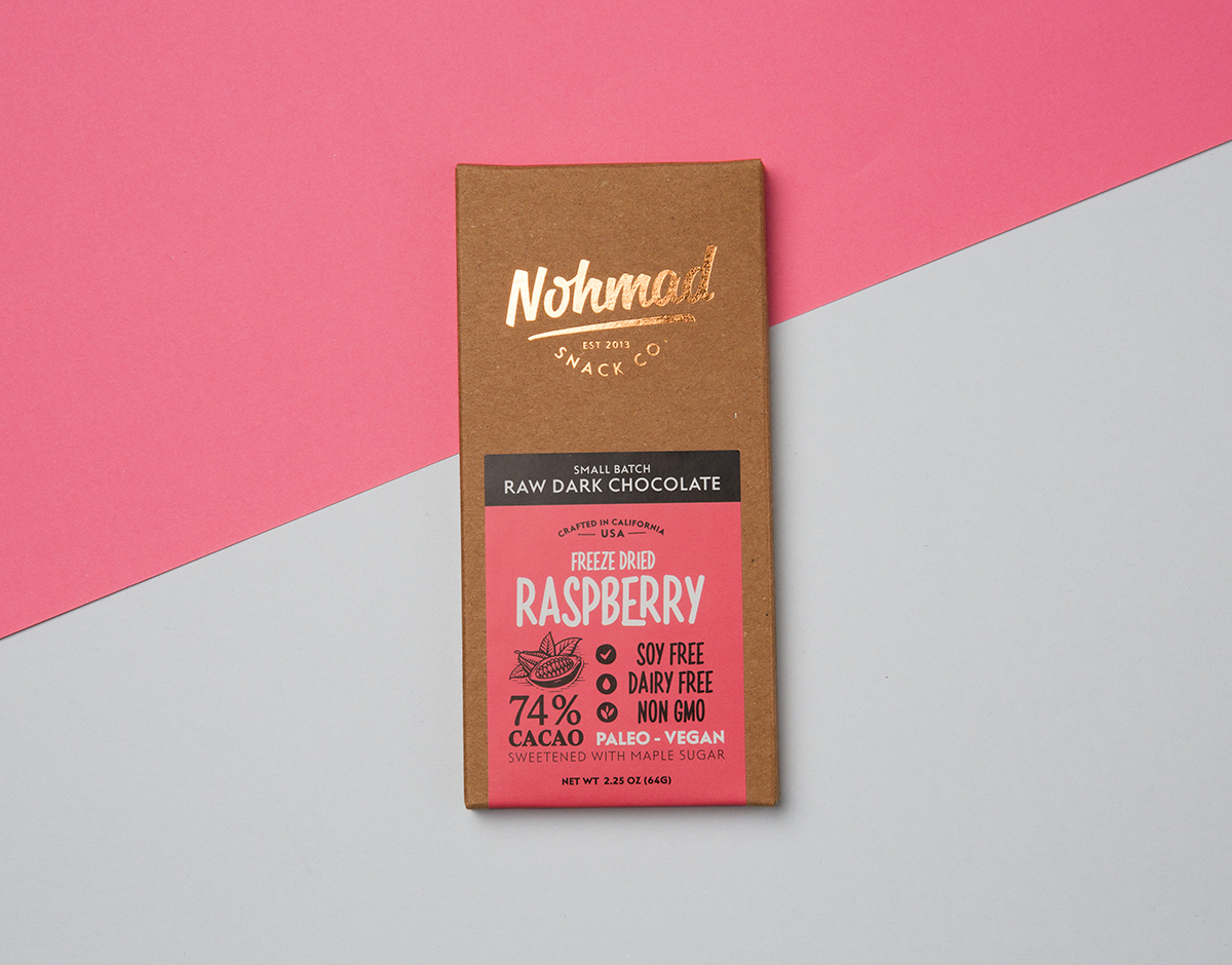 Nohmad Chocolate packaging & logo design